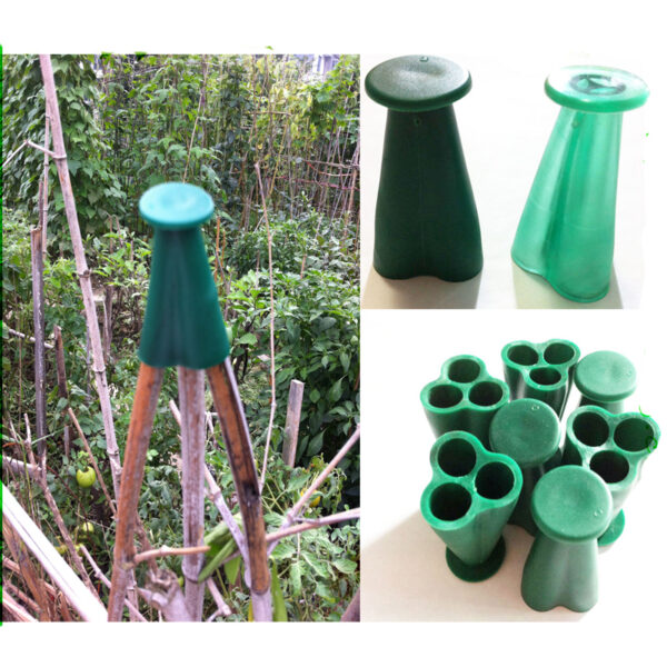 Most popular garden protector safety cane bamboo screw plastic garden cane caps - Image 2