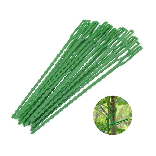 Soft adjustable size easy to use and reusable PE plant stakes clips twist tie plant garden cable ties - Image 2