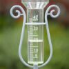Transport green 17cm length garden outdoor plastic rainfall rain measuring cup rain gauge plastic measuring