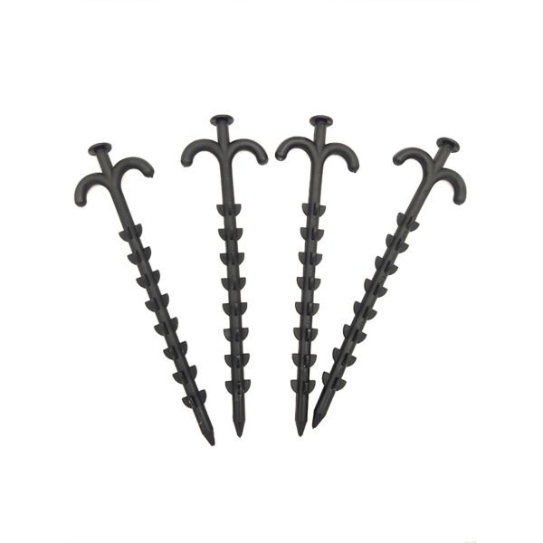 Hot sale 20cm Nylon or PP plastic ground screw shaped heavy duty drill screw in tent pegs - Image 2