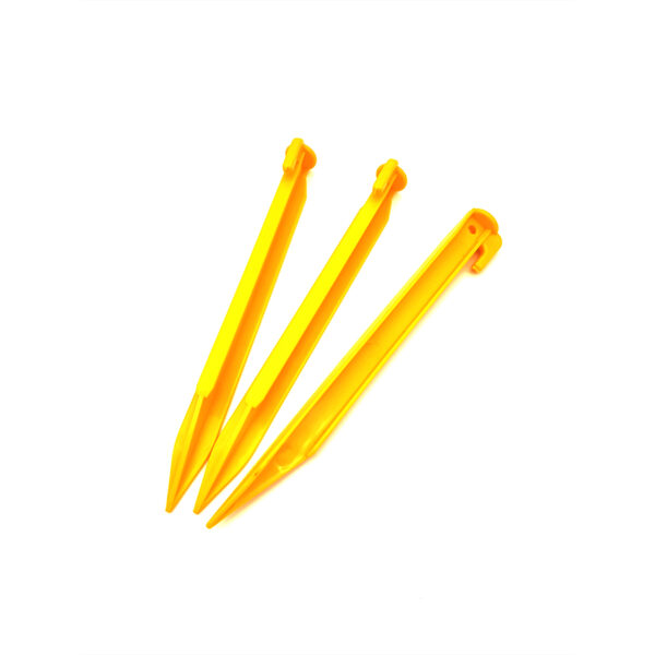 High quality yellow green PP 24cm custom ultralight plastic camping screw tent peg  heavy duty - Image 2