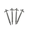 Hot sale 20cm Nylon or PP plastic ground screw shaped heavy duty drill screw in tent pegs