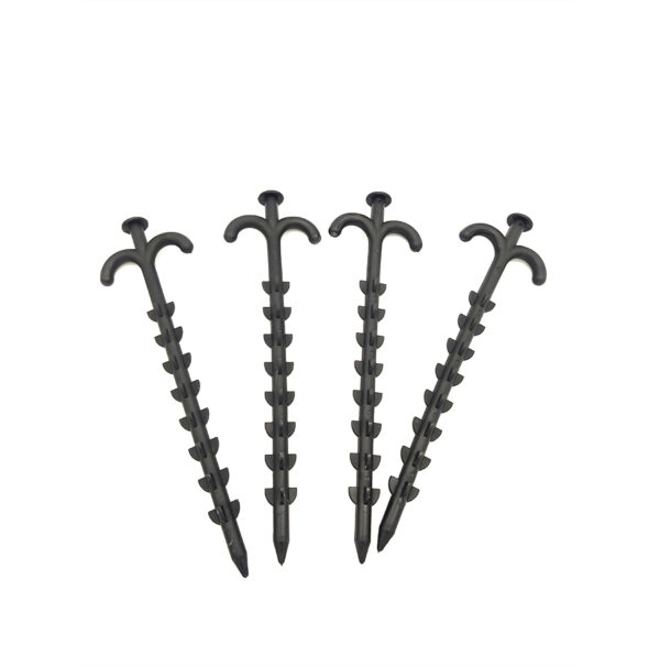 Hot sale 20cm Nylon or PP plastic ground screw shaped heavy duty drill screw in tent pegs - Image 3