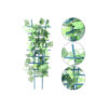 Hot sale dark green PP planters support rings cages trellis garden trellis tall plant support